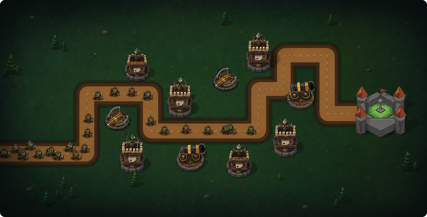 Arena medieval do Tower Defensor