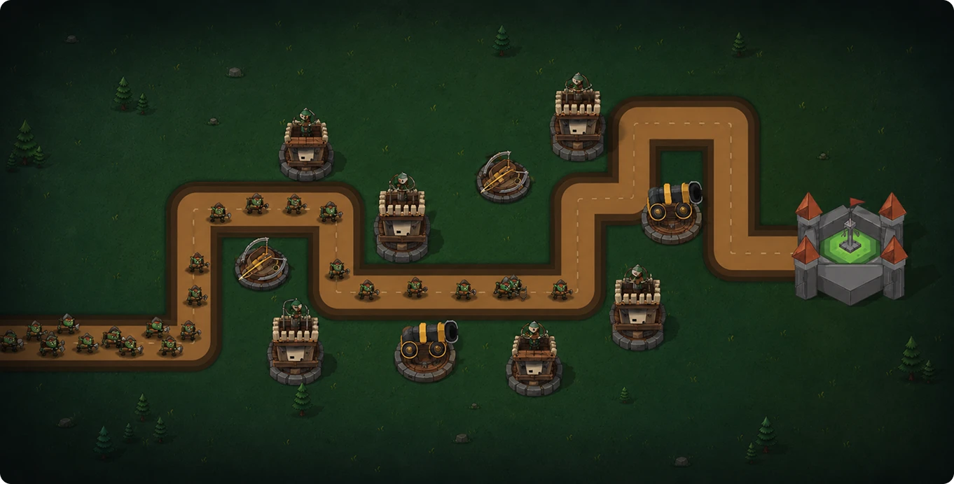 Arena medieval do Tower Defensor